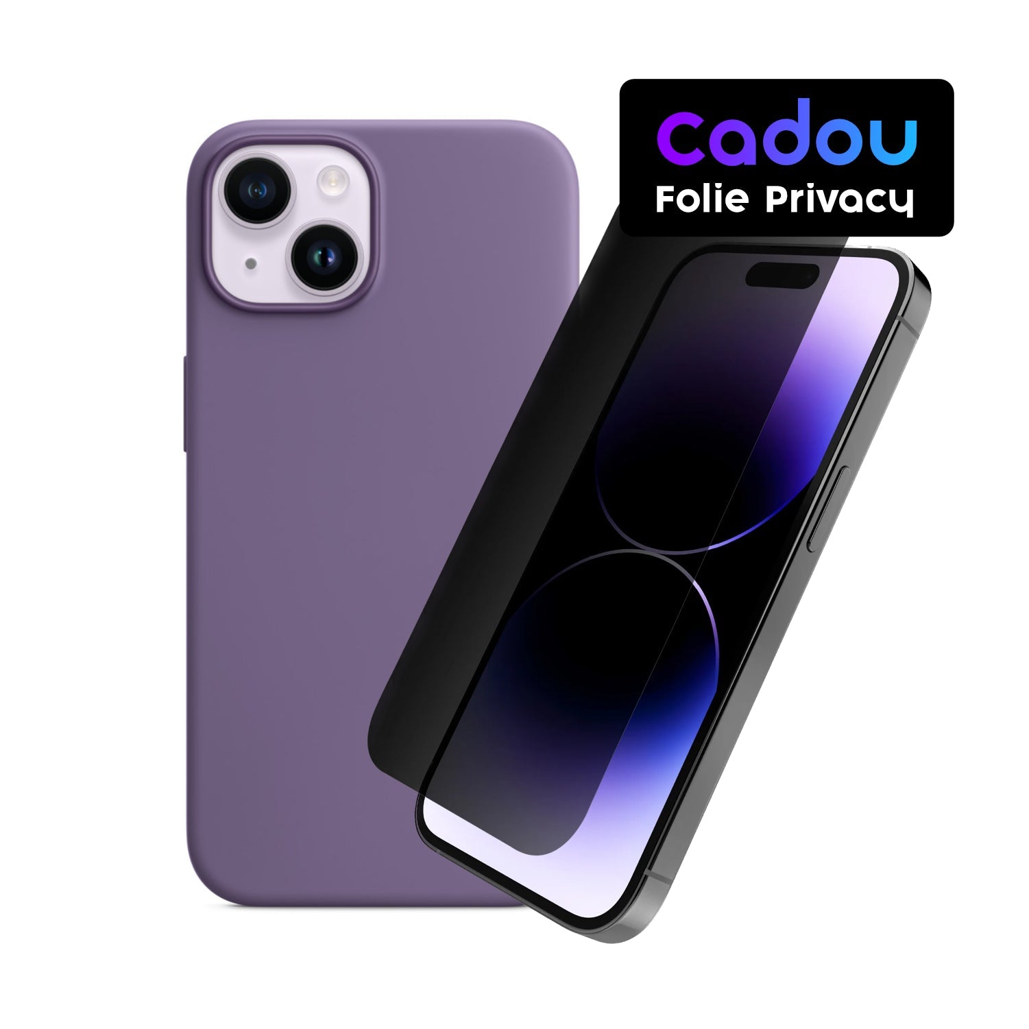 Husa Iphone 14 Silicon MagSafe + Folie Privacy - Mobilush