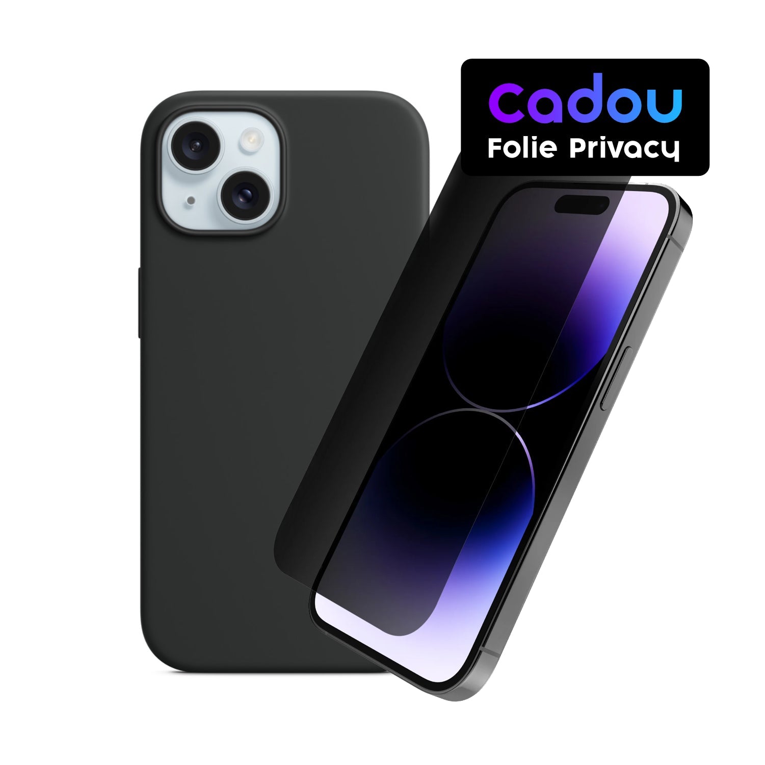 Husa Iphone 15 Silicon MagSafe + Folie Privacy - Mobilush